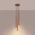 Lampa wisząca ARCHE 3P ochra czerwona zwis SL.2041 SOLLUX LIGHTING