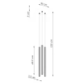 Lampa wisząca ARCHE 3P ochra czerwona zwis SL.2041 SOLLUX LIGHTING