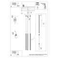 Lampa wisząca ARCHE 3P ochra czerwona zwis SL.2041 SOLLUX LIGHTING
