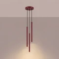 Lampa wisząca ARCHE 3P burgund zwis SL.2044 SOLLUX LIGHTING