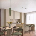 Lampa wisząca ARCHE 1 zielona oliwka zwis SL.2048 SOLLUX LIGHTING