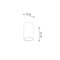 Lampa sufitowa LAGOS 10 taupe plafon SL.2067 SOLLUX LIGHTING