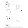 Lampa sufitowa LAGOS 20 burgund plafon SL.2075 SOLLUX LIGHTING