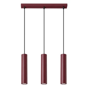 Lampa wisząca LAGOS 3L burgund zwis SL.2082 SOLLUX LIGHTING