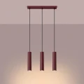 Lampa wisząca LAGOS 3L burgund zwis SL.2082 SOLLUX LIGHTING