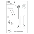 Lampa wisząca LAGOS 1 ultramaryna zwis SL.2084 SOLLUX LIGHTING