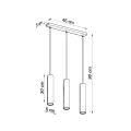 Lampa wisząca LAGOS 3L ultramaryna zwis SL.2085 SOLLUX LIGHTING