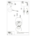 Lampa sufitowa ORBIS 1 ochra czerwona plafon SL.2093 SOLLUX LIGHTING