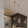 Lampa sufitowa ORBIS 2 ochra czerwona plafon SL.2094 SOLLUX LIGHTING
