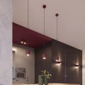 Lampa sufitowa ORBIS 2 burgund plafon SL.2097 SOLLUX LIGHTING