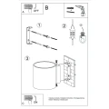 Lampa ścienna ORBIS 1 ultramaryna kinkiet SL.2101 SOLLUX LIGHTING