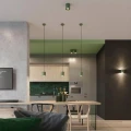 Lampa sufitowa ORBIS 2 zielona oliwka plafon SL.2103 SOLLUX LIGHTING