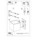 Lampa ścienna QUAD 1 taupe kinkiet SL.2108 SOLLUX LIGHTING