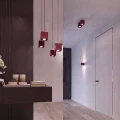 Lampa ścienna QUAD 1 burgund kinkiet SL.2112 SOLLUX LIGHTING