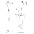 Lampa sufitowa QUAD 1 zielona oliwka plafon SL.2115 SOLLUX LIGHTING