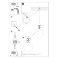 Lampa wisząca UGO 30 beżowa zwis SL.2214 SOLLUX LIGHTING