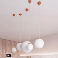 Lampa wisząca UGO 30 ochra czerwona zwis SL.2220 SOLLUX LIGHTING