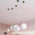 Lampa wisząca UGO 20 zielona oliwka zwis SL.2228 SOLLUX LIGHTING