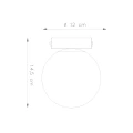 Lampa sufitowa YOLI 1 taupe plafon SL.2238 SOLLUX LIGHTING