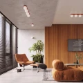 Lampa sufitowa YOLI 1 ochra czerwona plafon SL.2244 SOLLUX LIGHTING