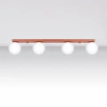 Lampa sufitowa YOLI 4 ochra czerwona plafon SL.2247 SOLLUX LIGHTING