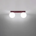 Lampa sufitowa YOLI 2 burgund plafon SL.2251 SOLLUX LIGHTING