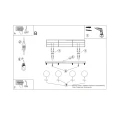 Lampa sufitowa YOLI 4 ultramaryna plafon SL.2259 SOLLUX LIGHTING