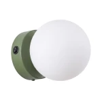 Lampa ścienna YOLI 1 zielona oliwka z włącznikiem kinkiet SL.2261 SOLLUX LIGHTING