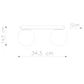 Lampa sufitowa YOLI 2 zielona oliwka plafon SL.2263 SOLLUX LIGHTING