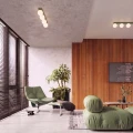 Lampa sufitowa YOLI 6 zielona oliwka plafon SL.2266 SOLLUX LIGHTING