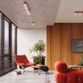 Lampa ścienna YOLI 1 czerwona z włącznikiem kinkiet SL.2270 SOLLUX LIGHTING