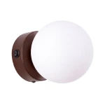 Lampa ścienna YOLI 1 brązowa z włącznikiem kinkiet SL.2271 SOLLUX LIGHTING
