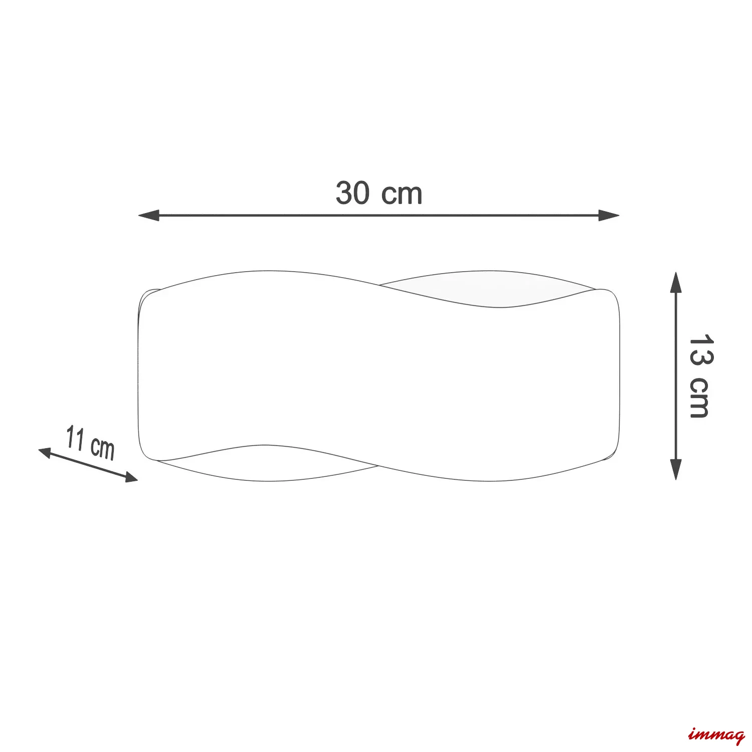 Lampa ścienna TILA 30 beżowa kinkiet SL.2273 SOLLUX LIGHTING - wymiary