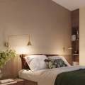 Lampa ścienna NOX 1 złota z włącznikiem kinkiet SL.2493 SOLLUX LIGHTING