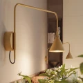 Lampa ścienna NOX 1 złota z włącznikiem kinkiet SL.2493 SOLLUX LIGHTING