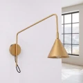 Lampa ścienna NOX 1 złota z włącznikiem kinkiet SL.2493 SOLLUX LIGHTING