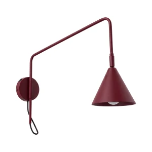 Lampa ścienna NOX 1 burgund z włącznikiem kinkiet SL.2498 SOLLUX LIGHTING