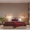 Lampa ścienna NOX 1 czerwona z włącznikiem kinkiet SL.2503 SOLLUX LIGHTING