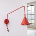 Lampa ścienna NOX 1 czerwona z włącznikiem kinkiet SL.2503 SOLLUX LIGHTING
