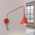 Lampa ścienna NOX 1 czerwona z włącznikiem kinkiet SL.2503 SOLLUX LIGHTING