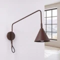 Lampa ścienna NOX 1 brązowa z włącznikiem kinkiet SL.2504 SOLLUX LIGHTING