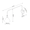 Lampa ścienna NOX 1 brązowa z włącznikiem kinkiet SL.2504 SOLLUX LIGHTING