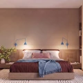 Lampa ścienna NOX 1 błękitna z włącznikiem kinkiet SL.2505 SOLLUX LIGHTING