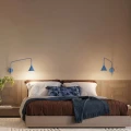 Lampa ścienna NOX 1 błękitna z włącznikiem kinkiet SL.2505 SOLLUX LIGHTING