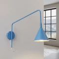 Lampa ścienna NOX 1 błękitna z włącznikiem kinkiet SL.2505 SOLLUX LIGHTING