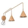 Lampa ścienna NOX 2 złota z włącznikiem kinkiet SL.2508 SOLLUX LIGHTING