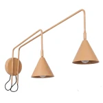 Lampa ścienna NOX 2 złota z włącznikiem kinkiet SL.2508 SOLLUX LIGHTING