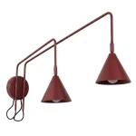 Lampa ścienna NOX 2 burgund z włącznikiem kinkiet SL.2513 SOLLUX LIGHTING