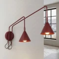 Lampa ścienna NOX 2 burgund z włącznikiem kinkiet SL.2513 SOLLUX LIGHTING