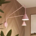 Lampa ścienna NOX 2 różowa z włącznikiem kinkiet SL.2515 SOLLUX LIGHTING